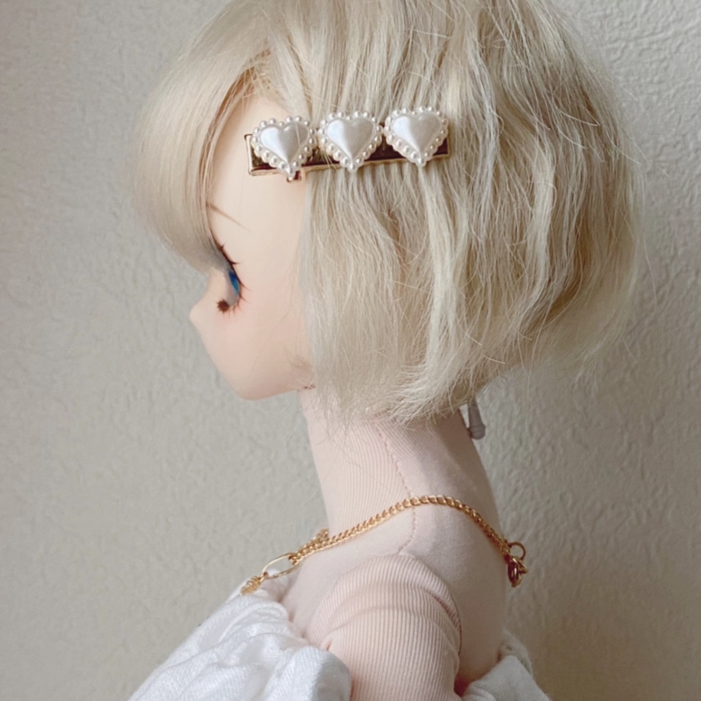 ♡ハート&パール♡ ヘアクリップ