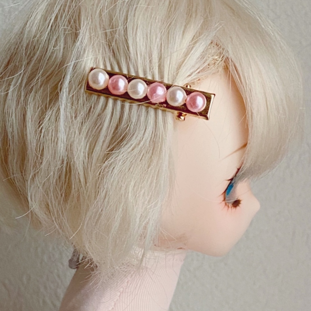 ♡ハート&パール♡ ヘアクリップ