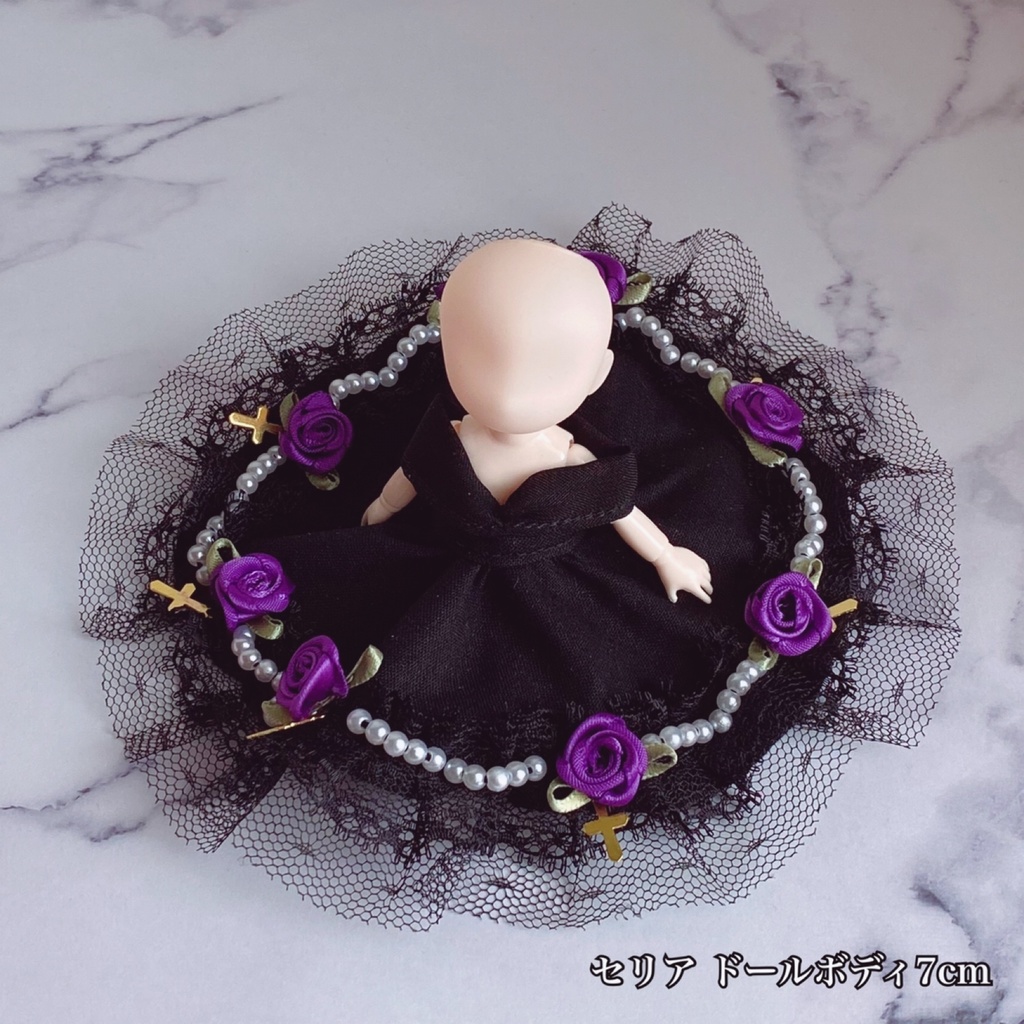 ✝︎ゴシック調ドレス✝︎【オビツ11向け】