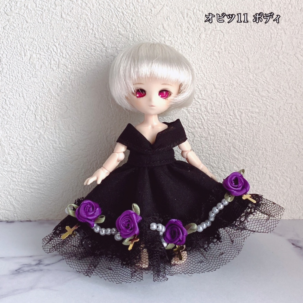 ✝︎ゴシック調ドレス✝︎【オビツ11向け】