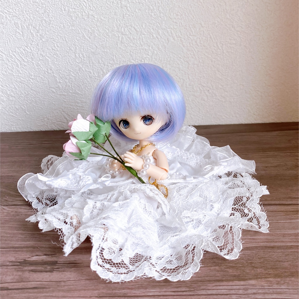 【オビツ11向け】ウェディングドレス①(2024年ver.)【B品】