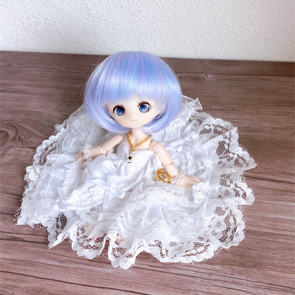 【オビツ11向け】ウェディングドレス①(2024年ver.)【B品】