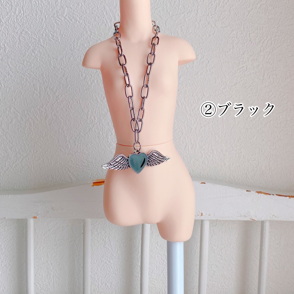 アンティーク調 エンジェルハート♡ネックレス