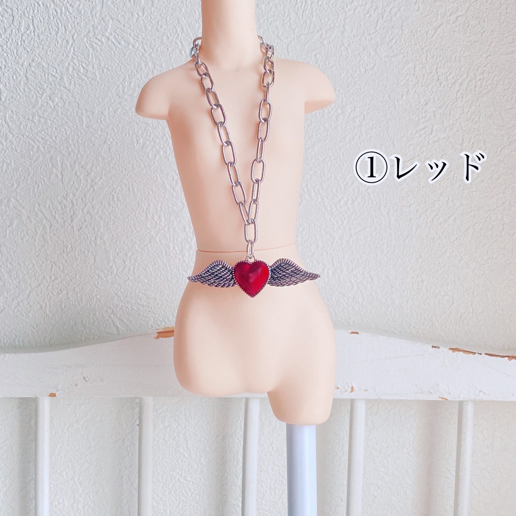 アンティーク調 エンジェルハート♡ネックレス