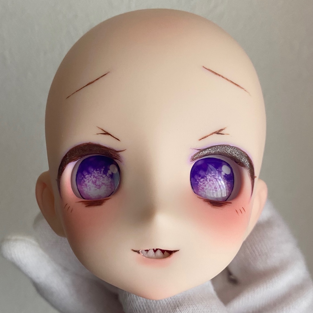 【難あり】オビツ50-04ヘッド+カボションアイ+眼鏡 セット⑯