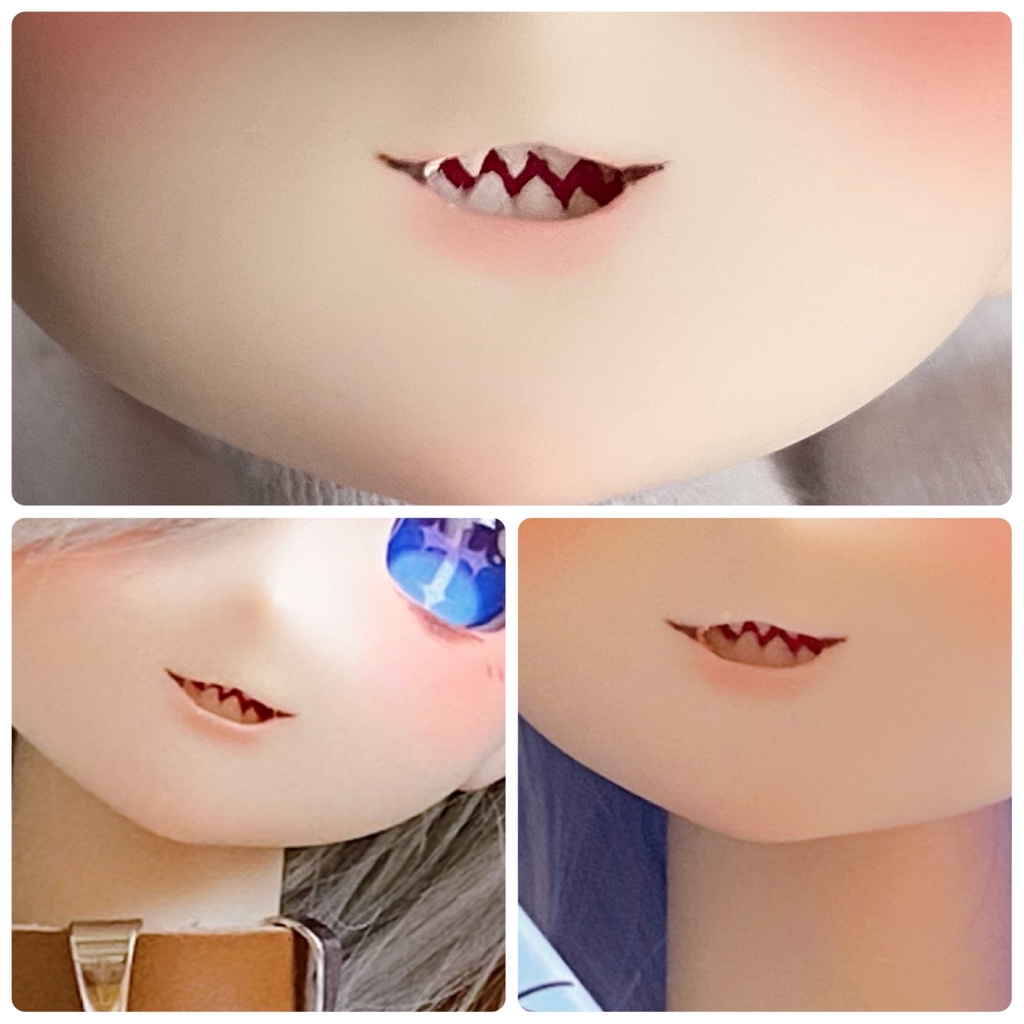 【難あり】オビツ50-04ヘッド+カボションアイ+眼鏡 セット⑯