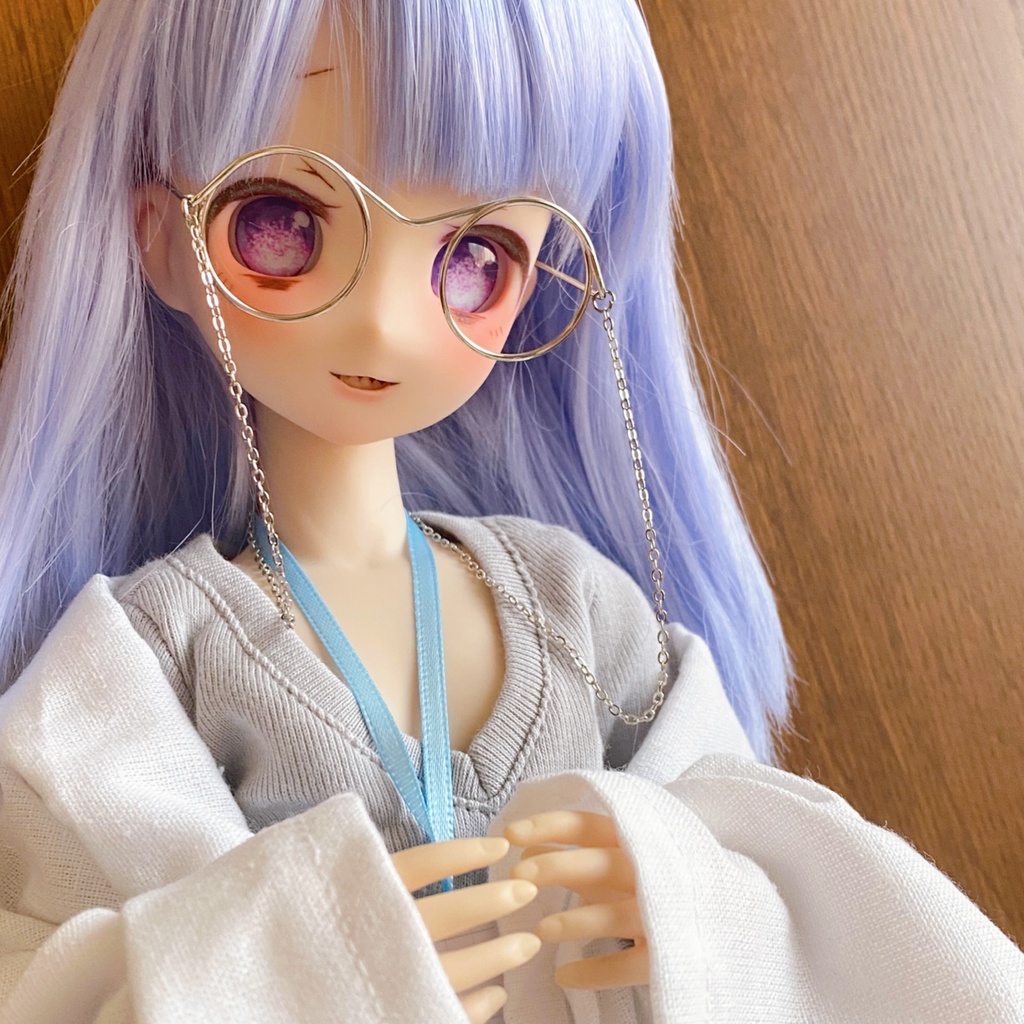 【難あり】オビツ50-04ヘッド+カボションアイ+眼鏡 セット⑯