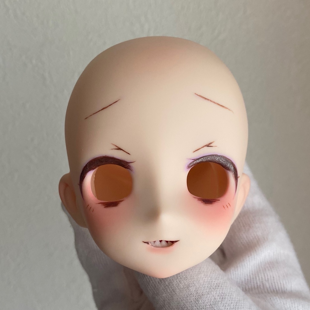 【難あり】オビツ50-04ヘッド+カボションアイ+眼鏡 セット⑯