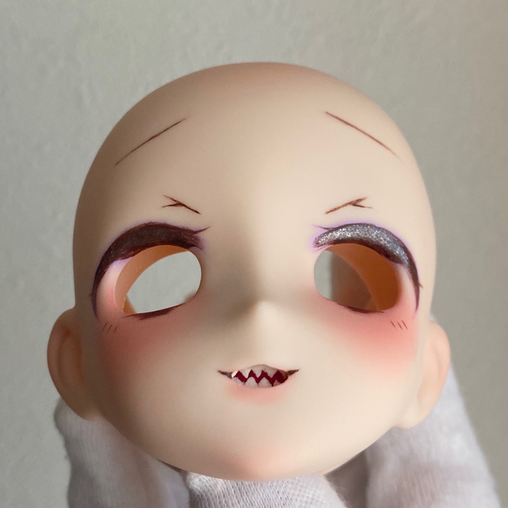 【難あり】オビツ50-04ヘッド+カボションアイ+眼鏡 セット⑯