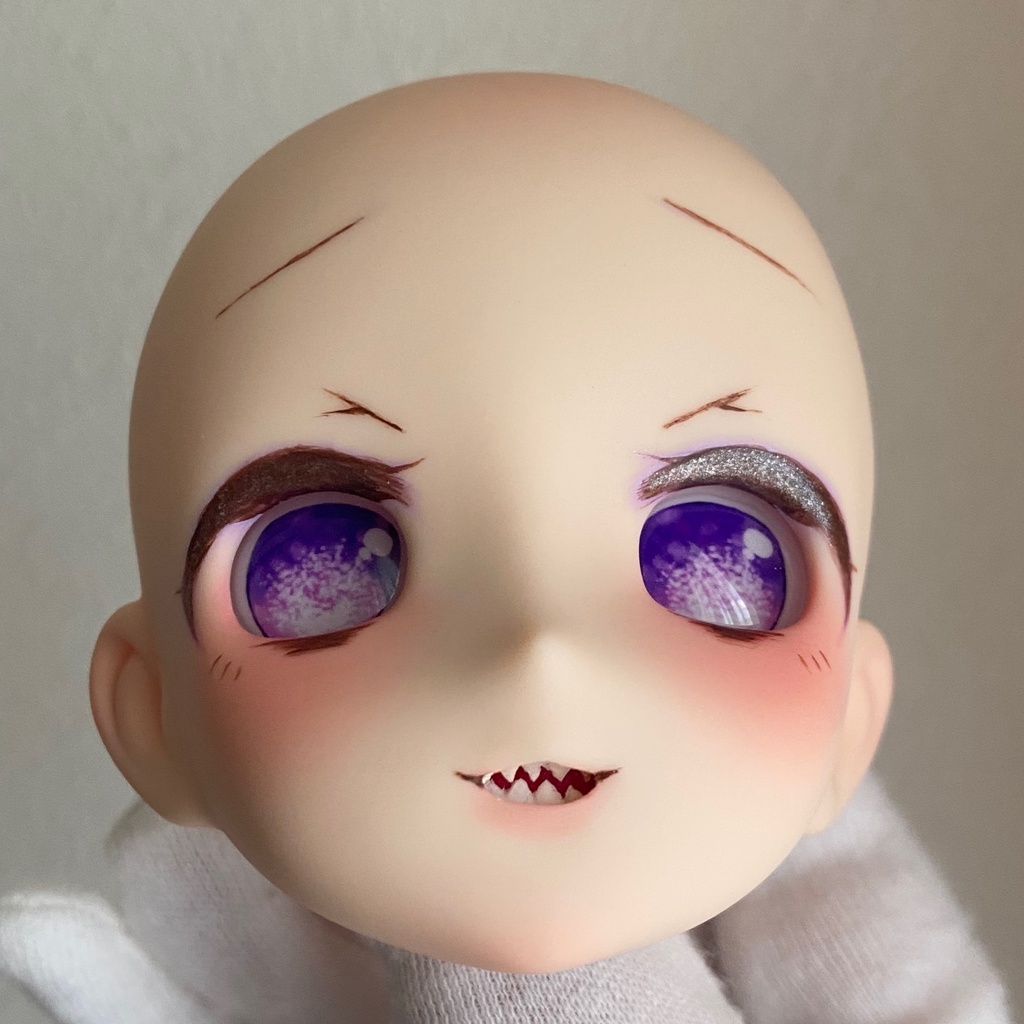 【難あり】オビツ50-04ヘッド+カボションアイ+眼鏡 セット⑯