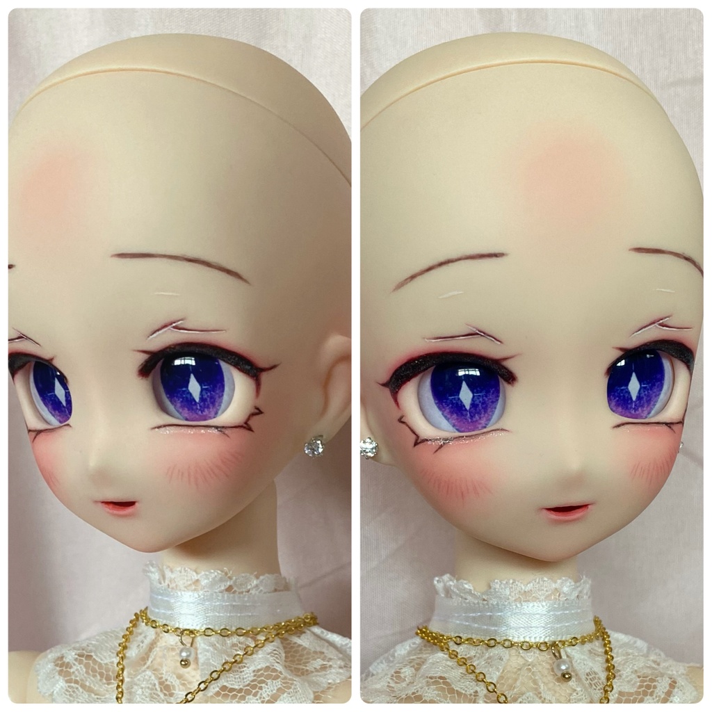 【難あり】オビツ50-04ヘッド+カボションアイ セット⑰