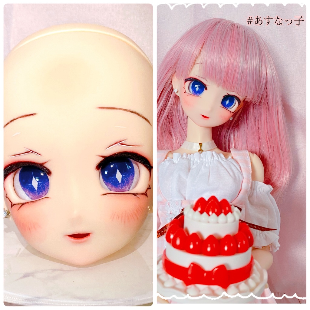 【難あり】オビツ50-04ヘッド＋カボションアイ セット⑰