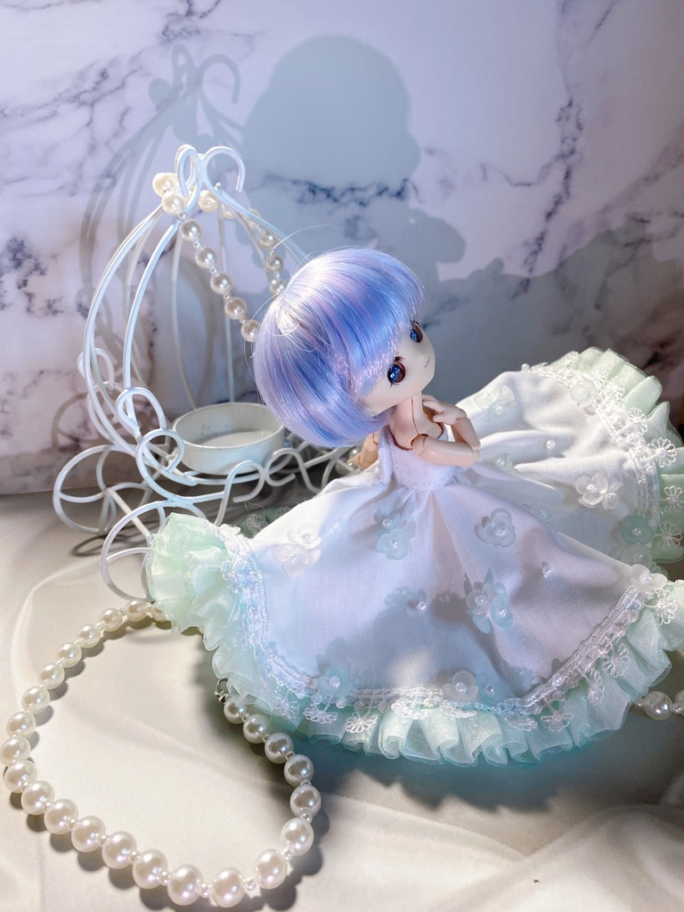 【オビツ11向け】ウェディングドレス①(2026年ver.)【B品】
