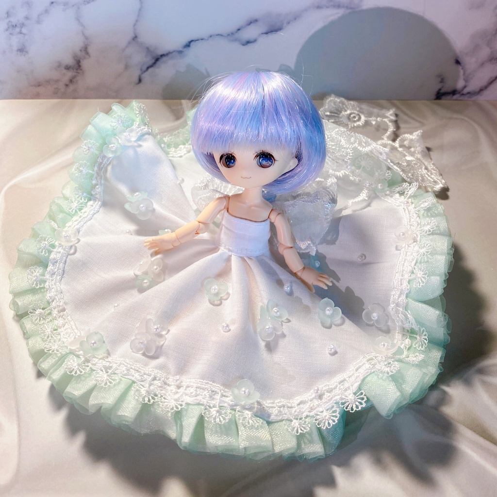 【オビツ11向け】ウェディングドレス①(2026年ver.)【B品】