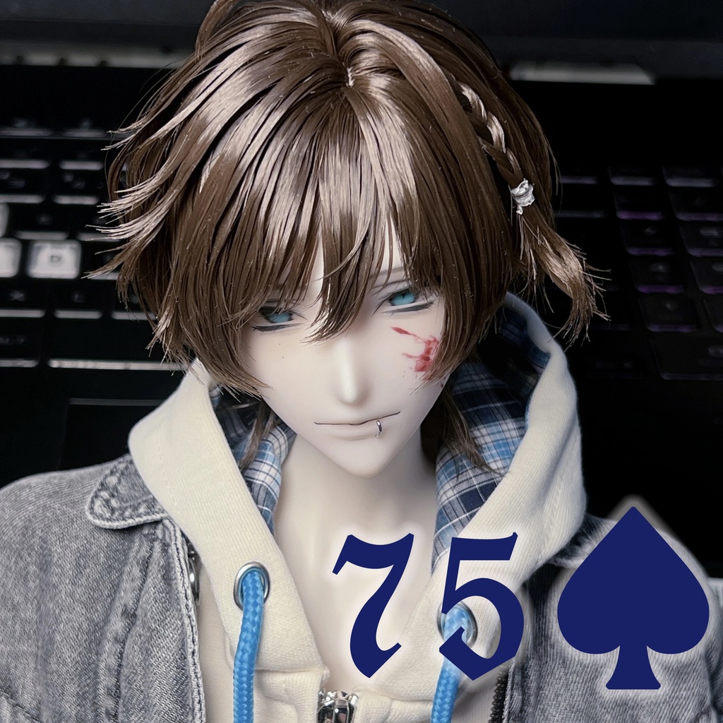 二木兔自制 スペードK75【イベント持ち戻り分】 キャスト ノーメイク ドールヘッド