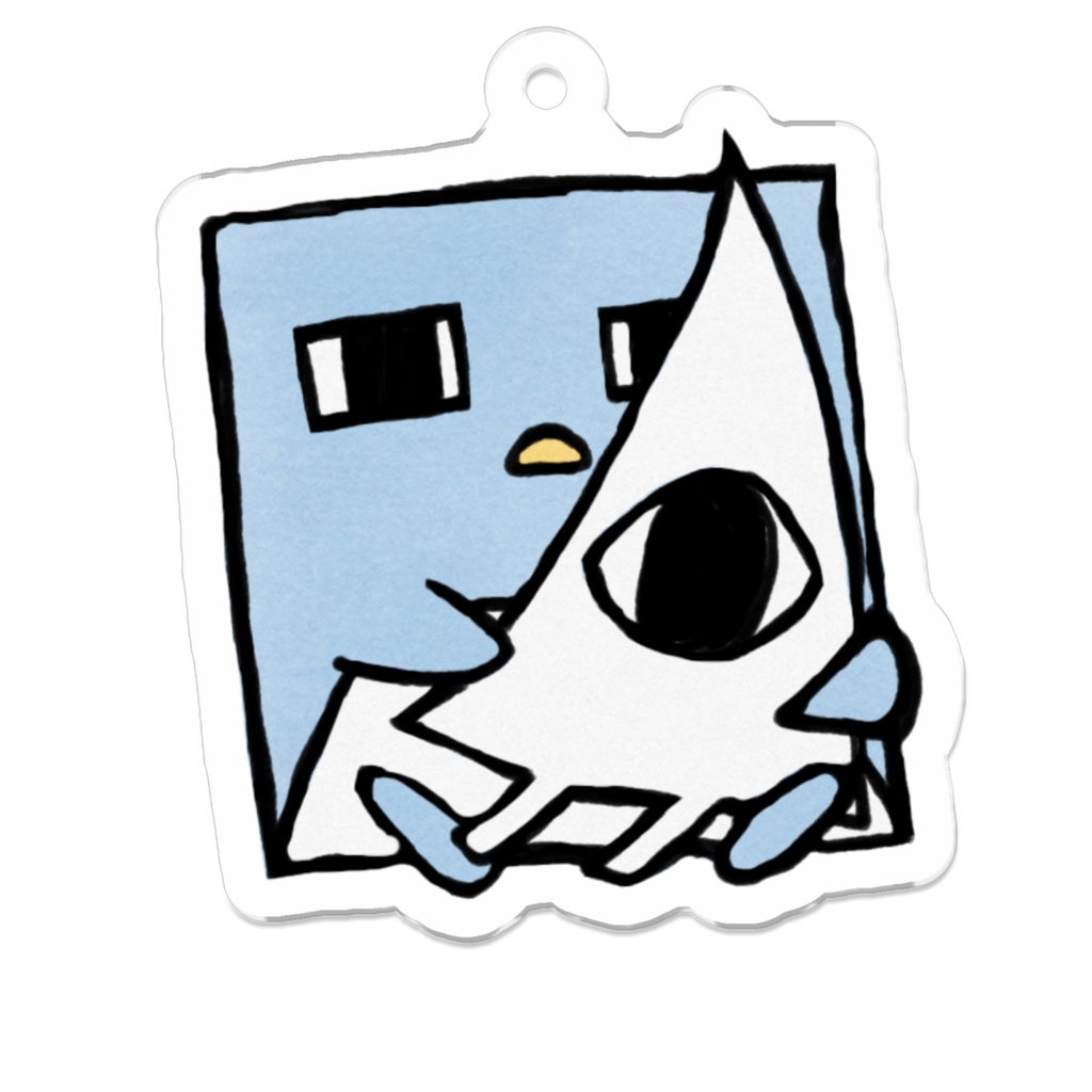 【アクリルキーホルダー】三角&ハコペン