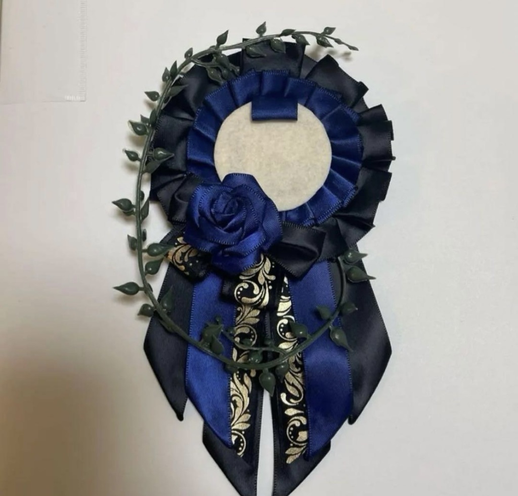 痛ロゼット　ネイビー×黒