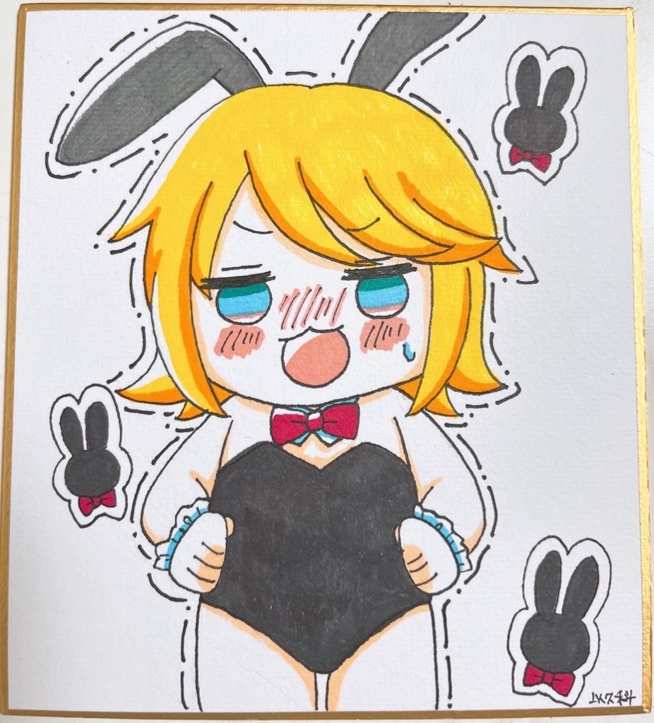 バニーガールなリンちゃん 色紙