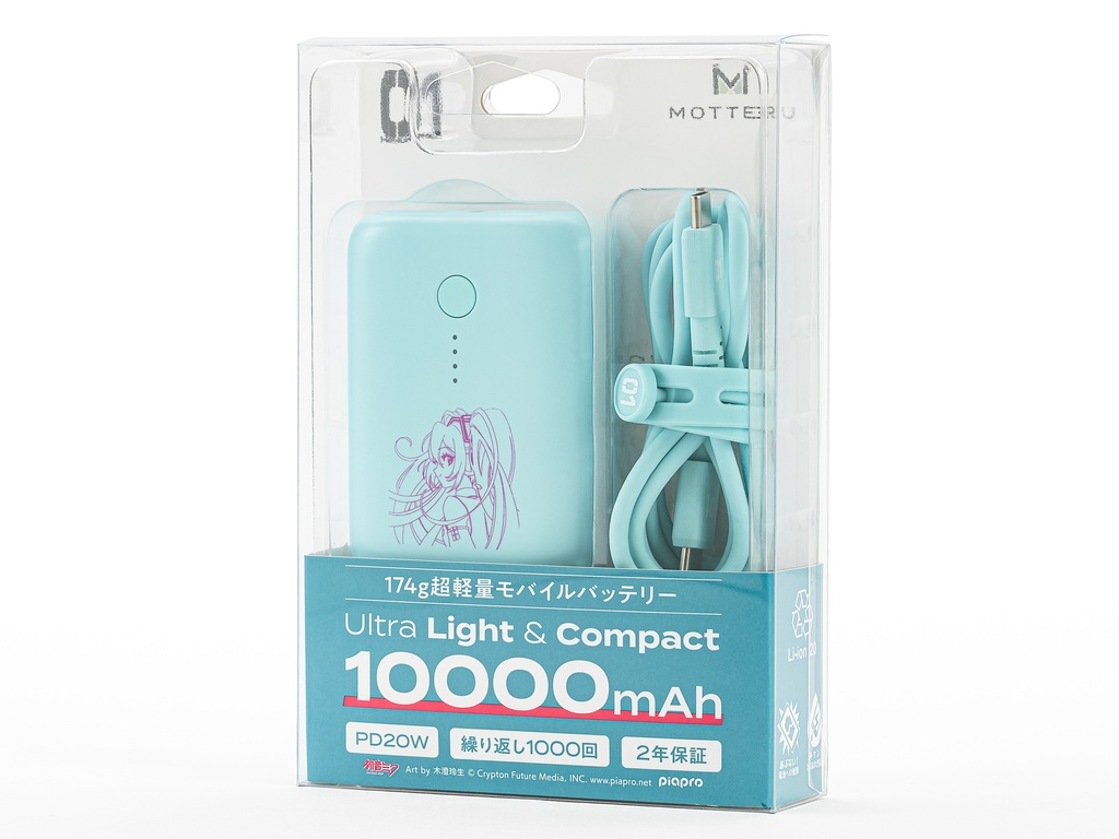 初音ミク モバイルバッテリー　MOT-MB10001Z-MIKU