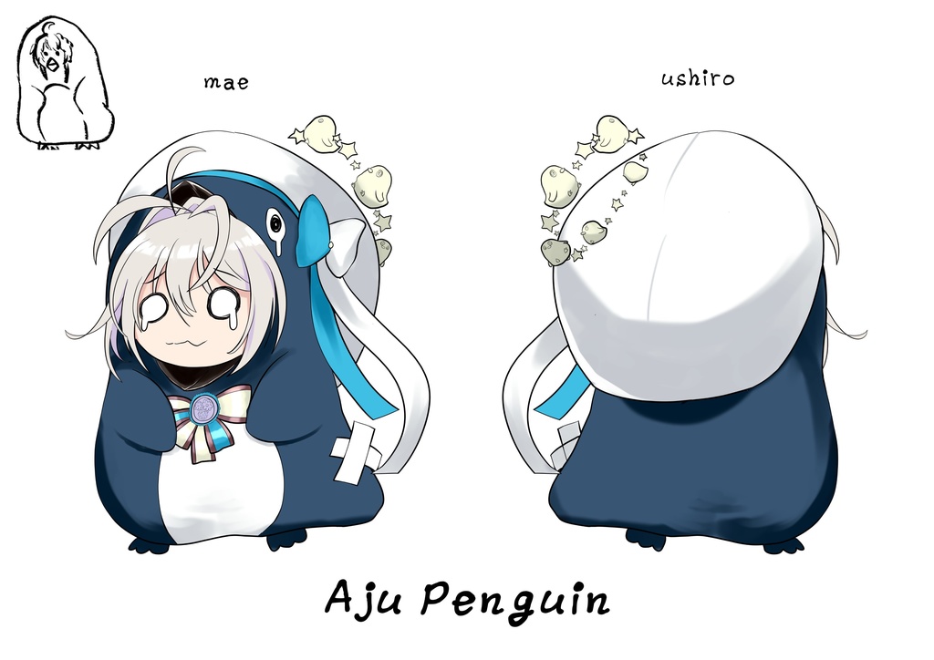 あじゅペンギンアクリルキーホルダー