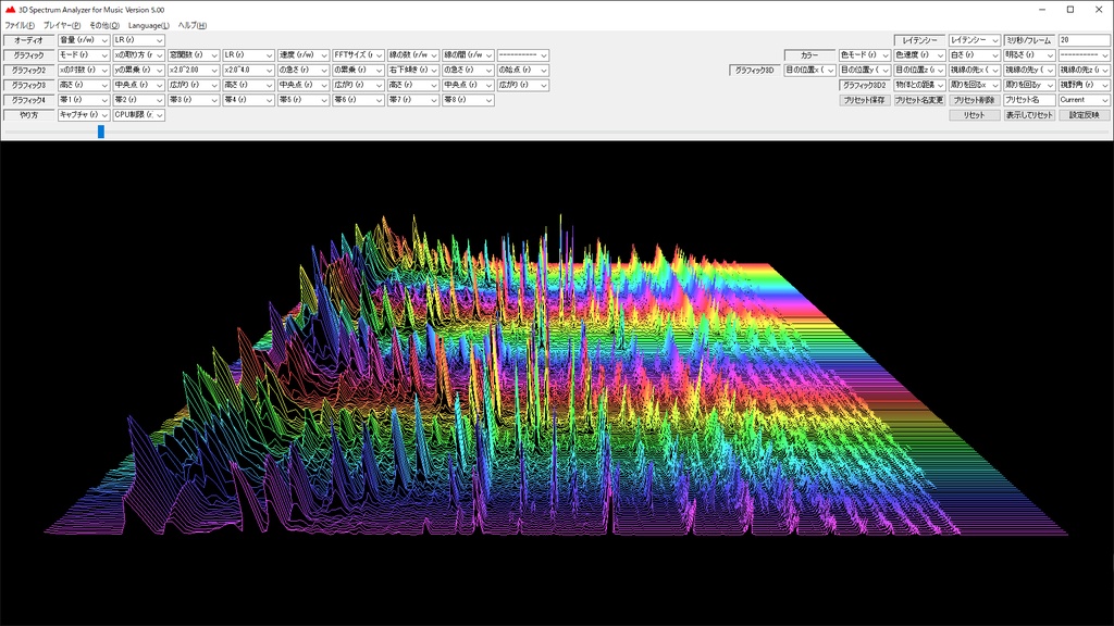 音楽“観賞”のためのスペクトラムアナライザー