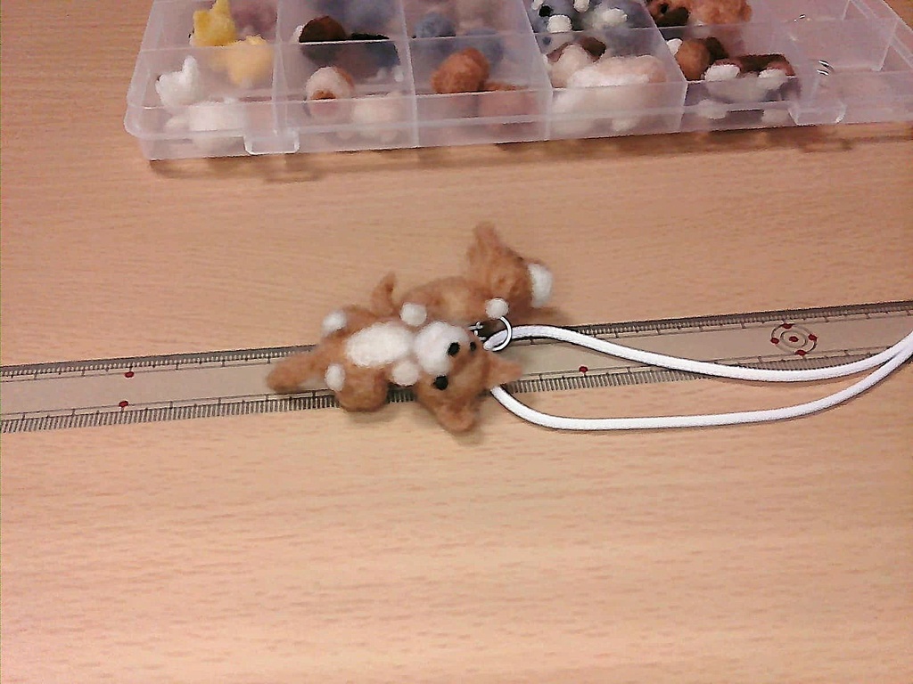 羊毛フェルト アクセサリーセット 25個・犬 ネックレス・イヤリング・ブローチ・リング 付け替え自在