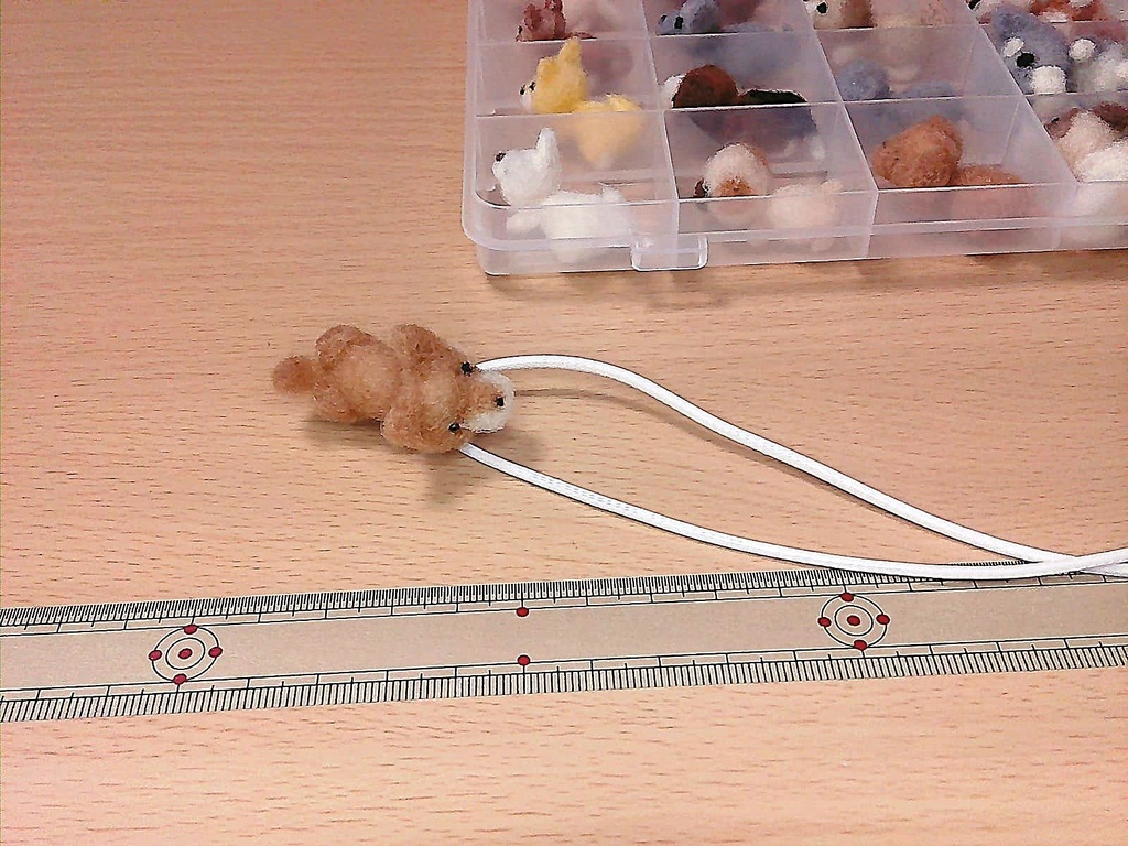 羊毛フェルト アクセサリーセット 25個・犬 ネックレス・イヤリング・ブローチ・リング 付け替え自在