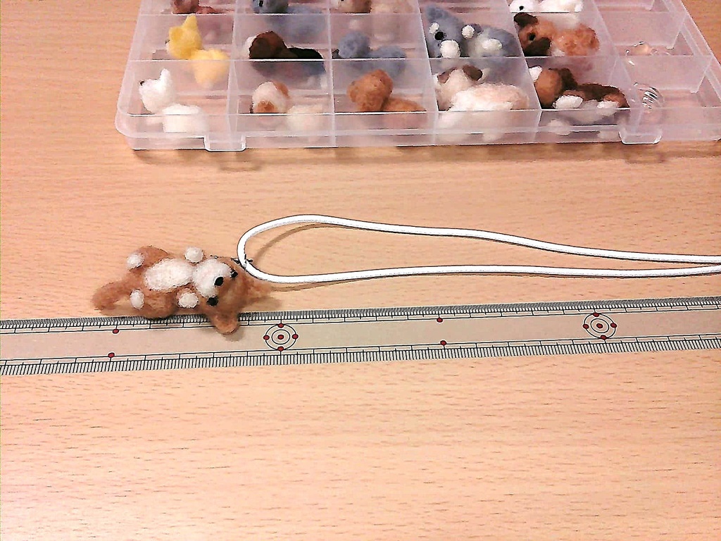 羊毛フェルト アクセサリーセット 25個・犬 ネックレス・イヤリング・ブローチ・リング 付け替え自在