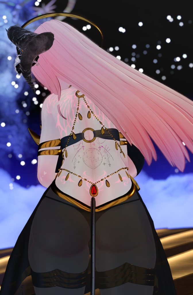 【VRchat】月+ハートのタトゥー【無料お試し版有り】