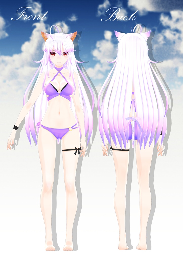 オリジナル3Dモデル 「大葉ねこな ビキニ」