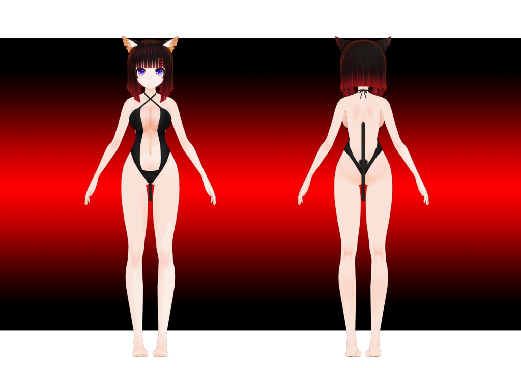 オリジナル3Dモデル 「大葉くろね」