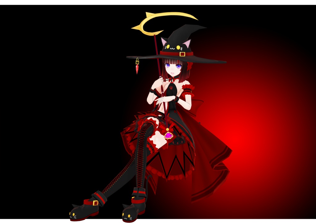 オリジナル3Dモデル 「大葉くろね」