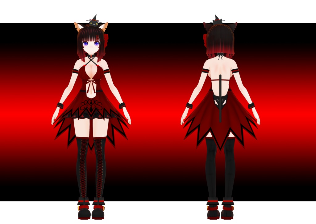 オリジナル3Dモデル 「大葉くろね」