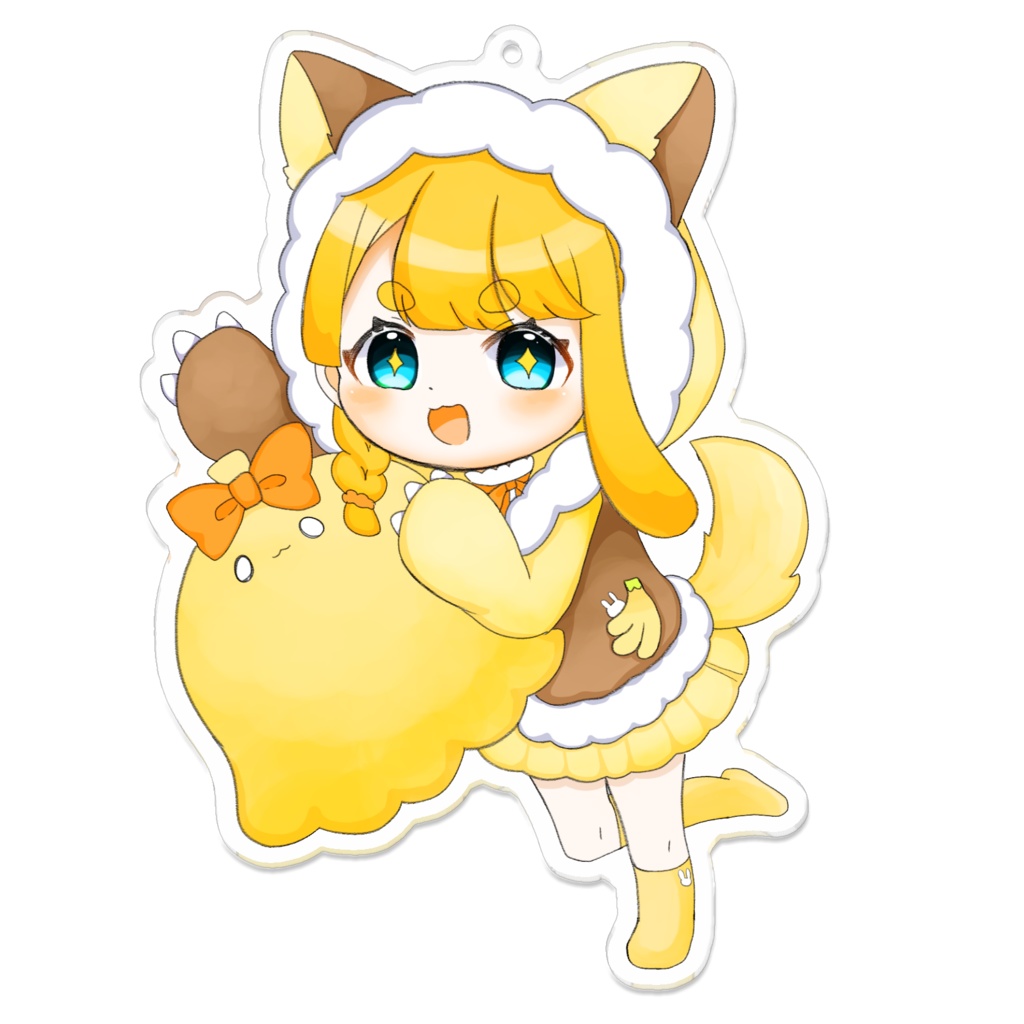 ミニミニ肉食ばななアクリルキーホルダー　【illust：バナナナナ】