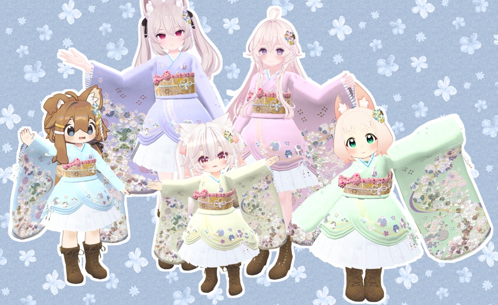 【6アバター対応】アレンジ振袖 IZANAMIcutie