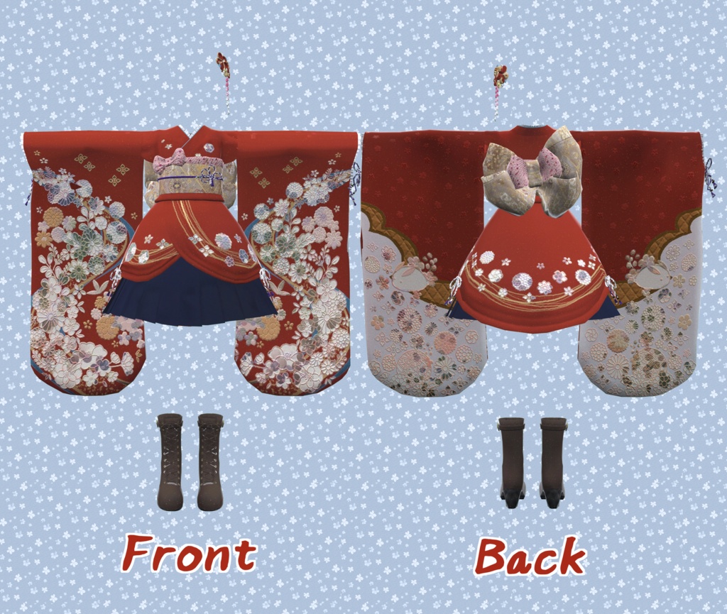 【6アバター対応】アレンジ振袖 IZANAMIcutie