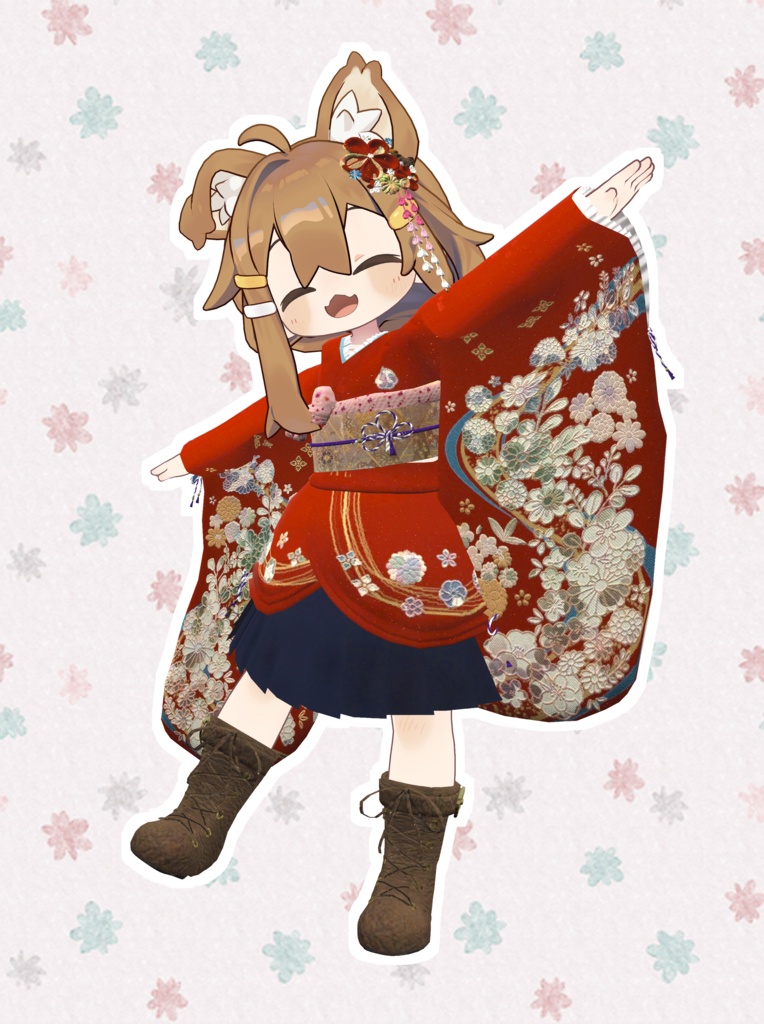 【6アバター対応】アレンジ振袖 IZANAMIcutie