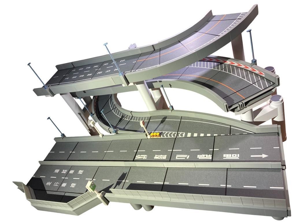 【豪華5点セット】1:64 ミニカージオラマ 立体交差スペシャルアソートセット