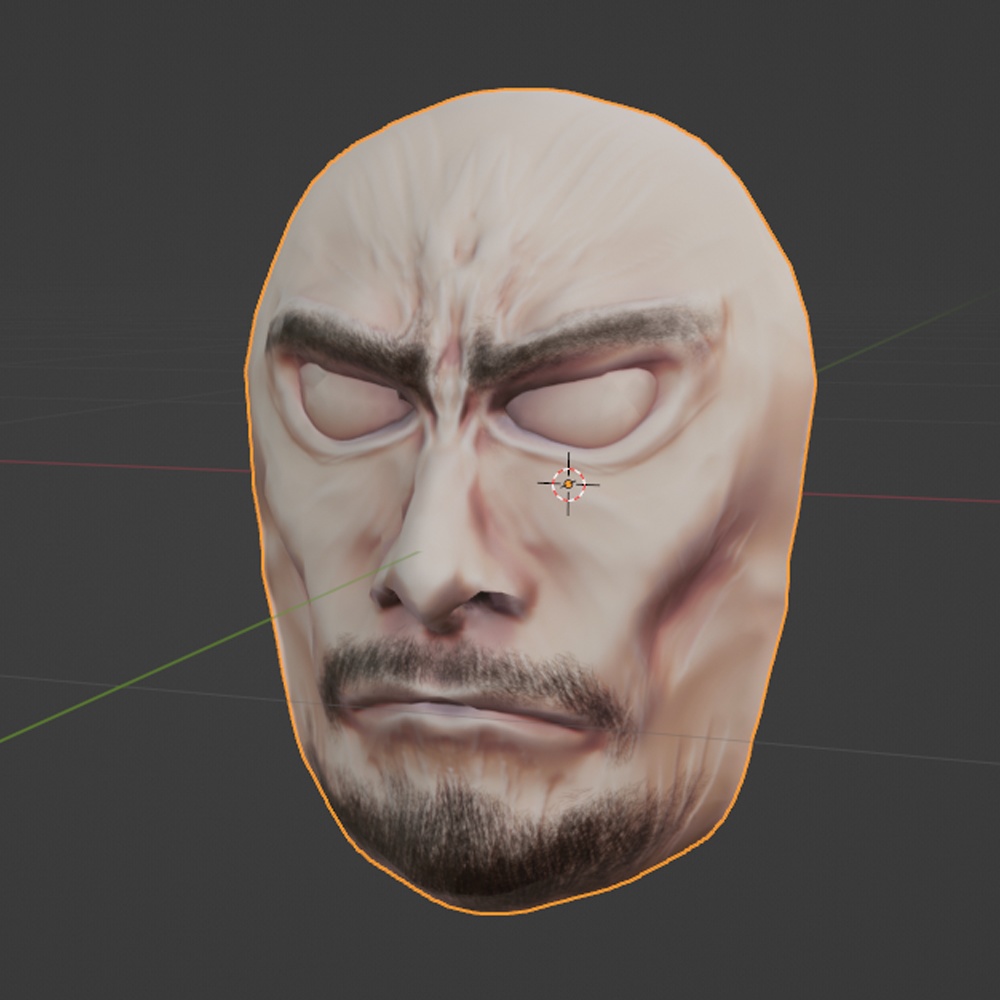 おじさんのお面 3Dデータ