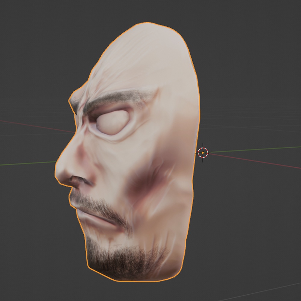 おじさんのお面 3Dデータ