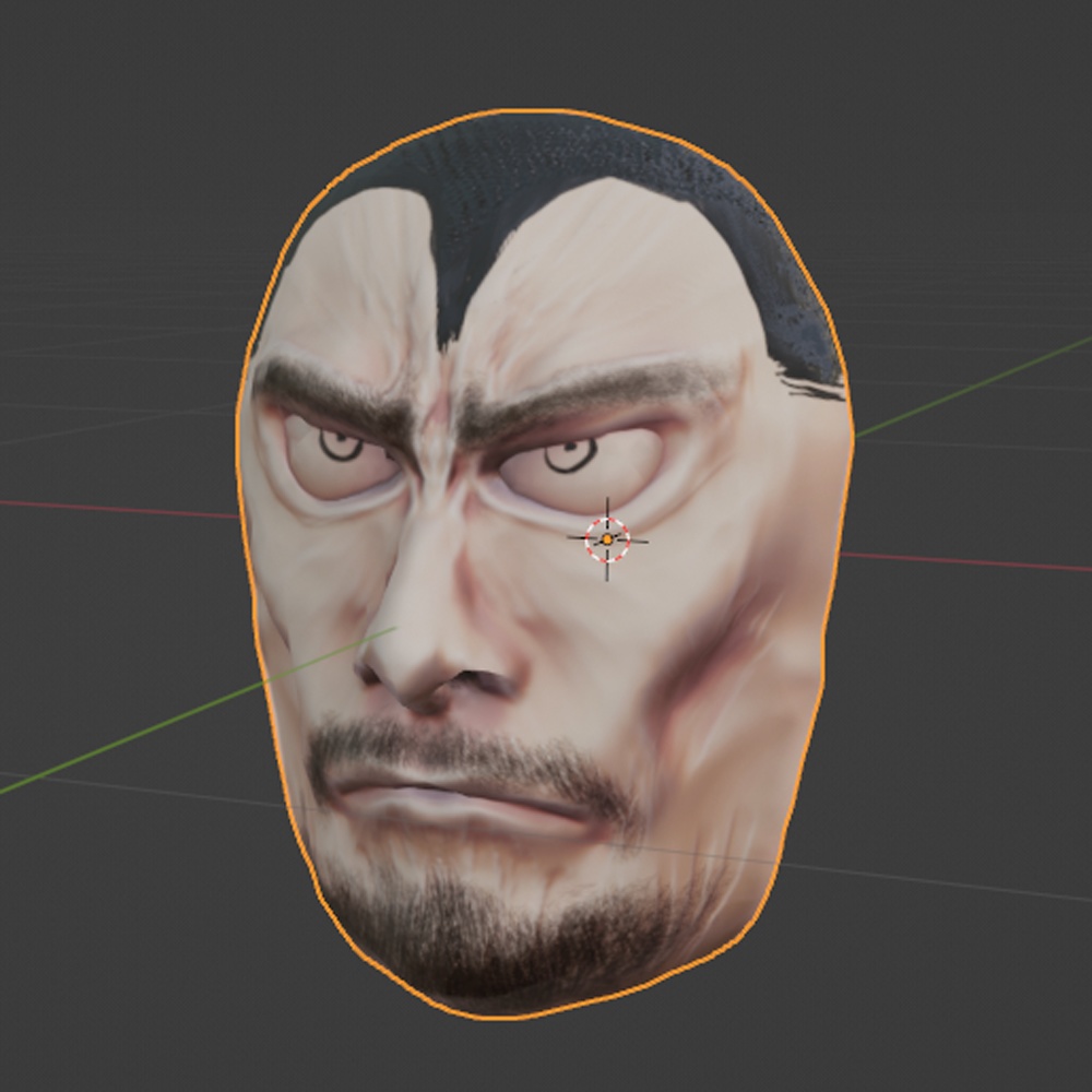 おじさんのお面 3Dデータ