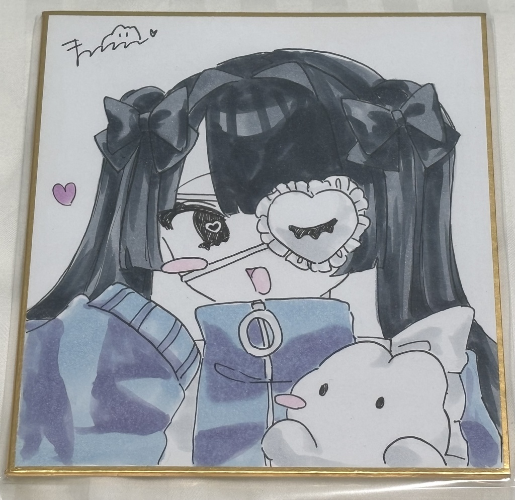 ジャージうさぎ【原画色紙】
