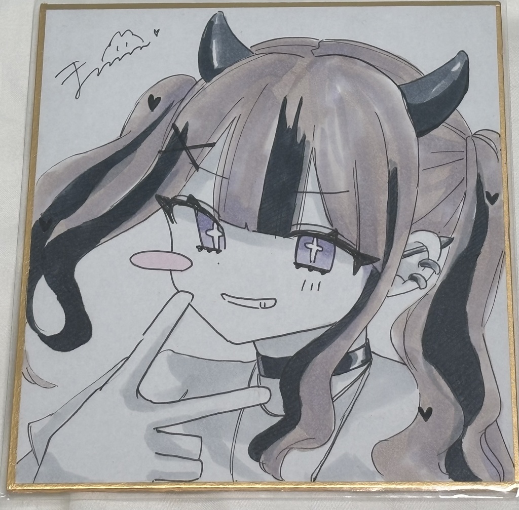 悪マちゃん【原画色紙】