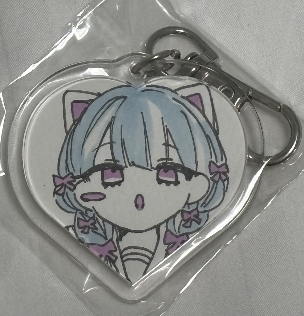 猫耳ちゃん【原画キーホルダー】