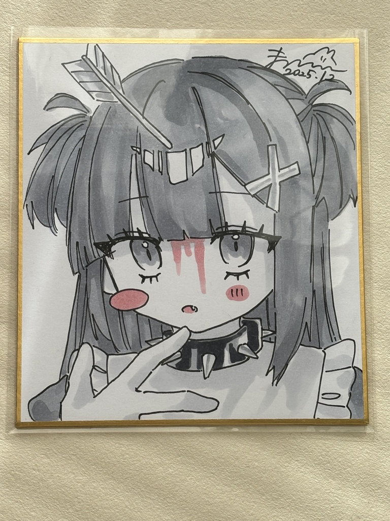 【原画色紙】配信中❔サブカル女子