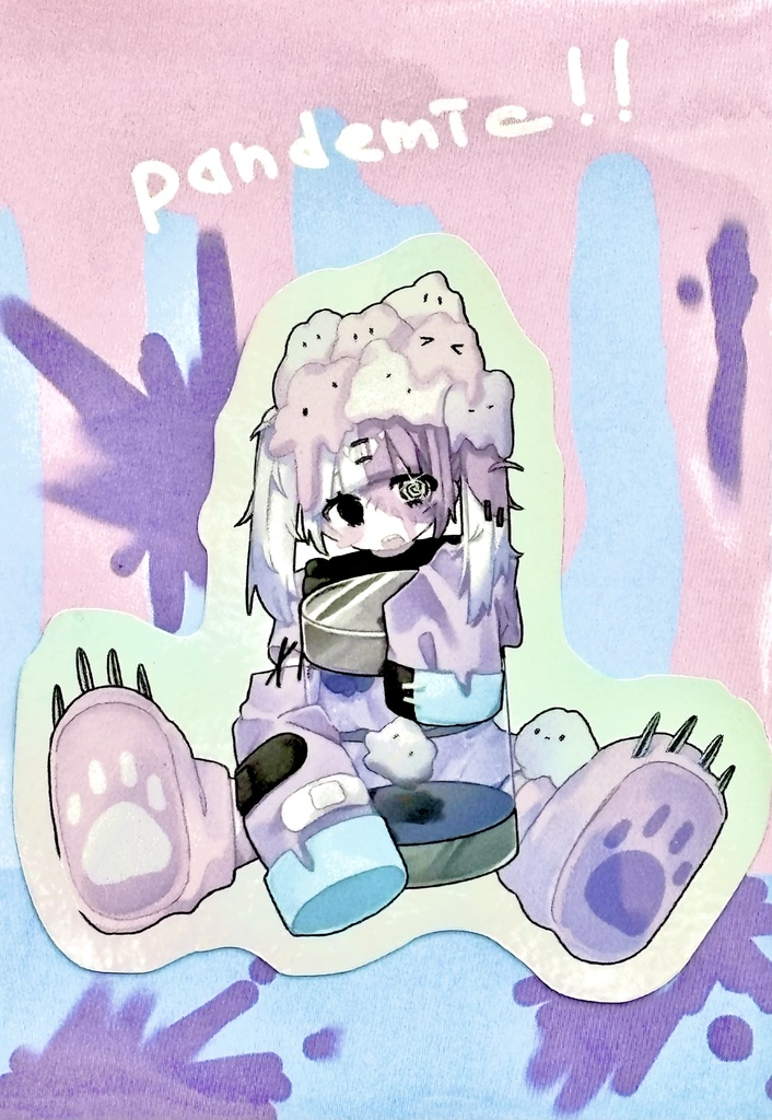 【ステッカー】オーロラ加工✨培養ゾンビちゃん