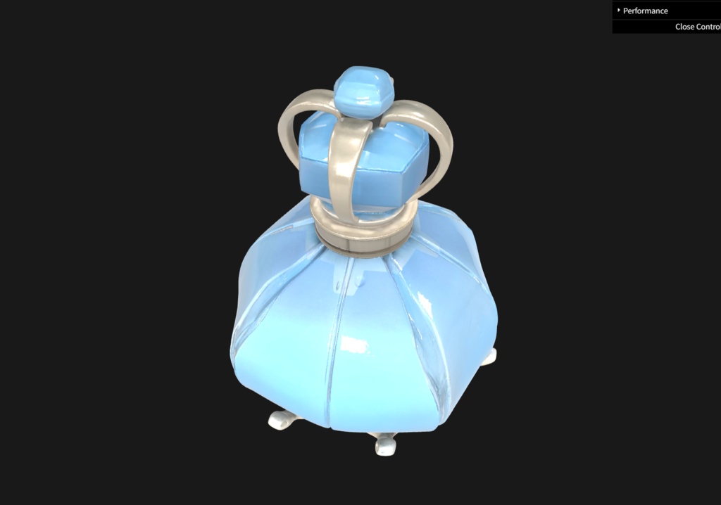 【無料】魔法の薬ビン 3Dモデル（.glb）（AI生成）
