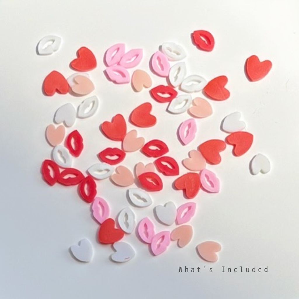 Lips & Hearts Nail Charm Set💋