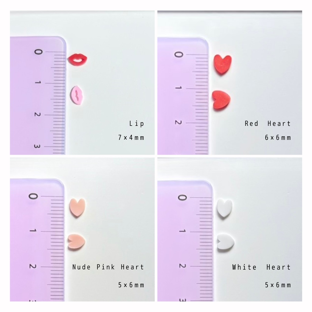 Lips & Hearts Nail Charm Set💋