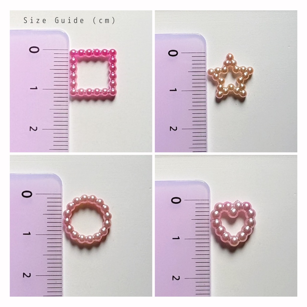 【Pearl Frame】 3D Nail Charm Set 💖✨